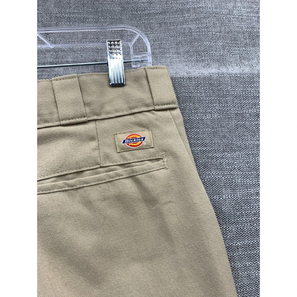 Dickies 874‎ Flex Original Fit Pants Mens 34x32 Beige Cotton Flat Front Workwear